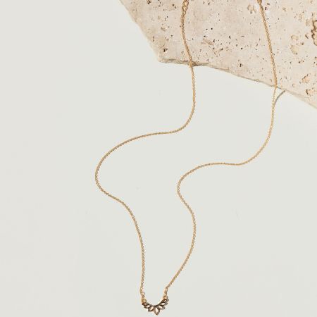 Dainty Pendant necklace, Brass 22k gold plated, Handmade jewelry